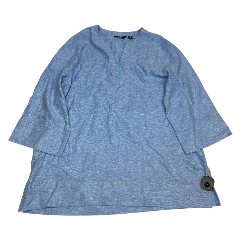 Top Long Sleeve By Lands End In Blue, Size: Xl