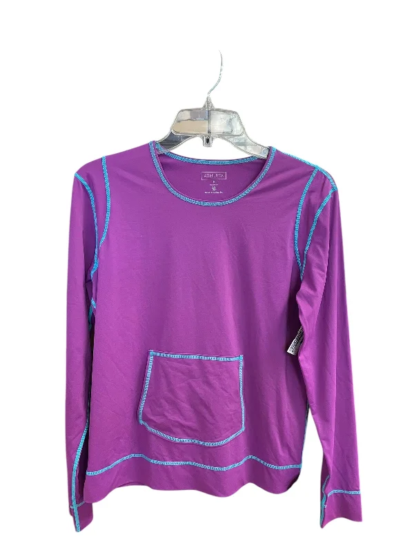 Athletic Top Long Sleeve Crewneck By Athleta In Purple, Size: M