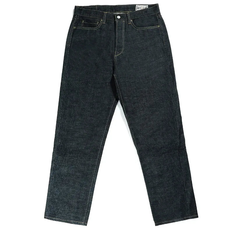 Men's Selvedge Denim Mid-waist Straight Vintage Jeans