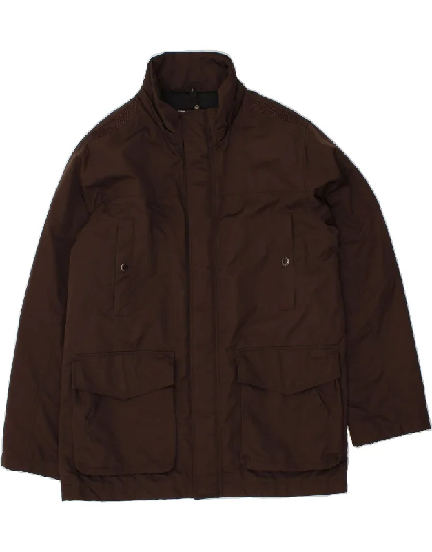 GEOX Mens Respira Windbreaker Jacket UK 42 XL Brown Polyester