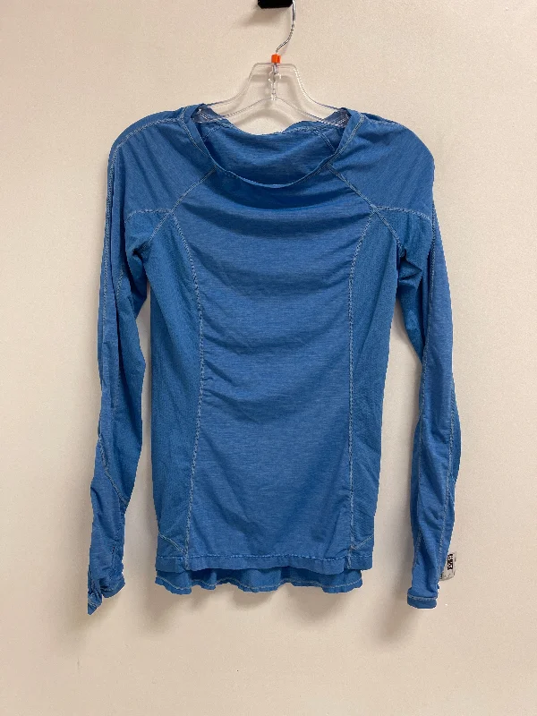 Athletic Top Long Sleeve Crewneck By Lululemon In Blue, Size: S