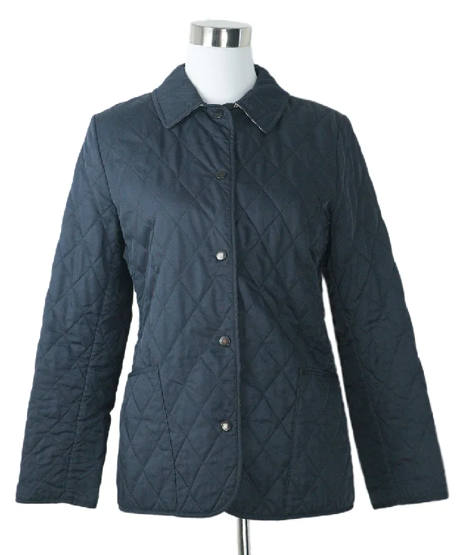 Burberry Navy Quilted Jacket sz 6