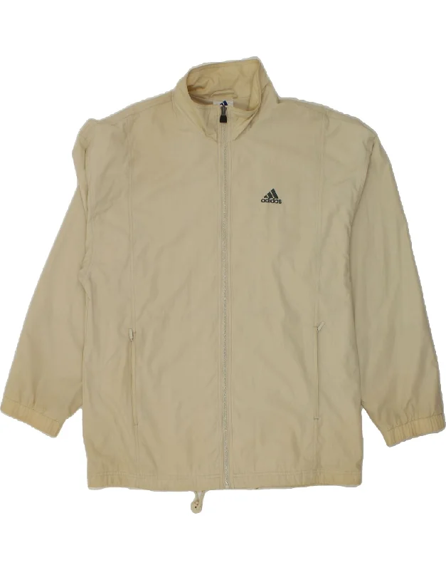 ADIDAS Mens Bomber Jacket UK 38/40 Medium Beige