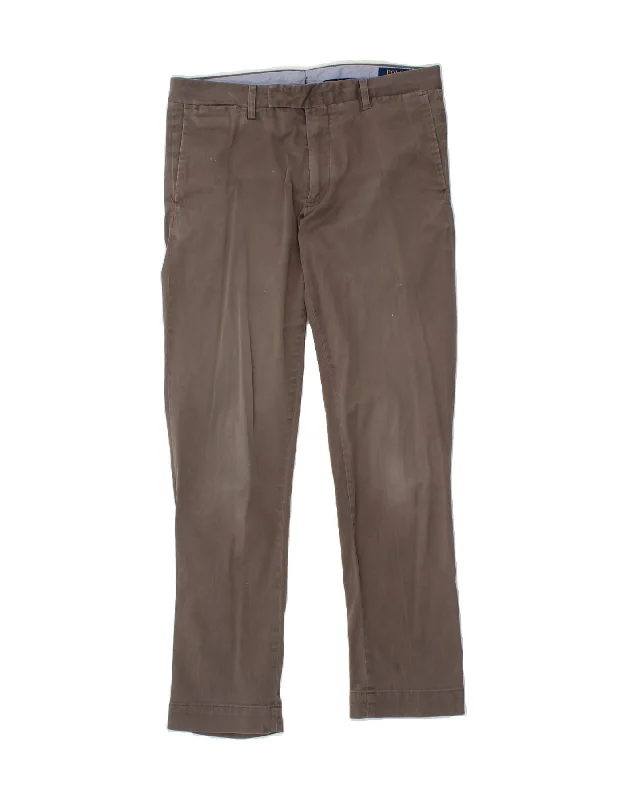 POLO RALPH LAUREN Mens Slim Chino Trousers W32 L32 Grey