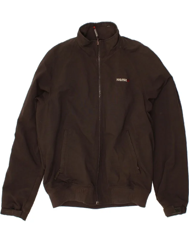 WOOLRICH Mens Bomber Windbreaker Jacket UK 42 XL Brown Polyester