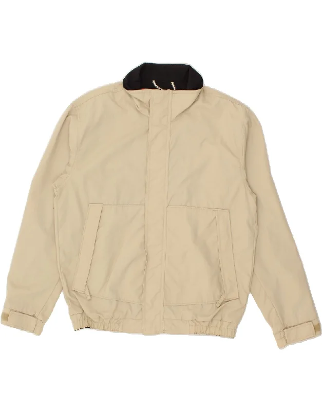 SLAM Mens Bomber Jacket UK 36 Small Beige Nylon