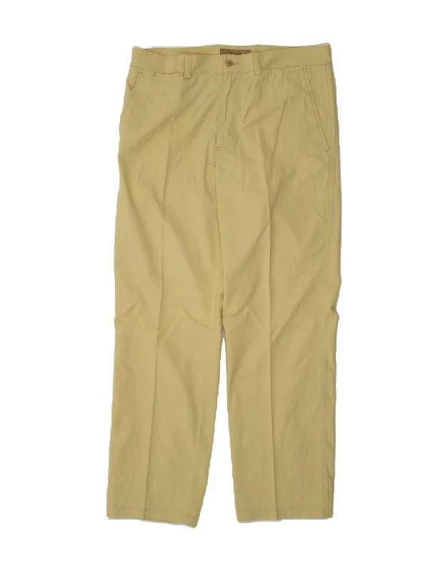 AVIREX Mens Straight Chino Trousers  W34 L30 Beige Cotton