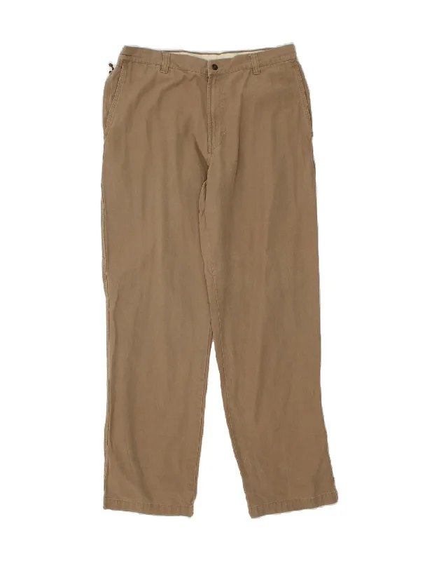 COLUMBIA Mens Straight Chino Trousers W36 L34 Beige Cotton