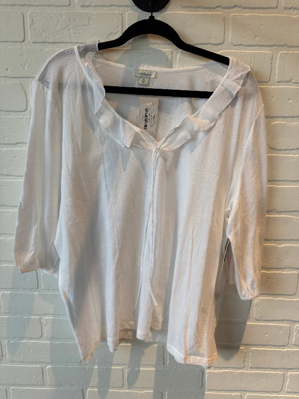 Top 3/4 Sleeve By Sundance In Cream, Size: Xl