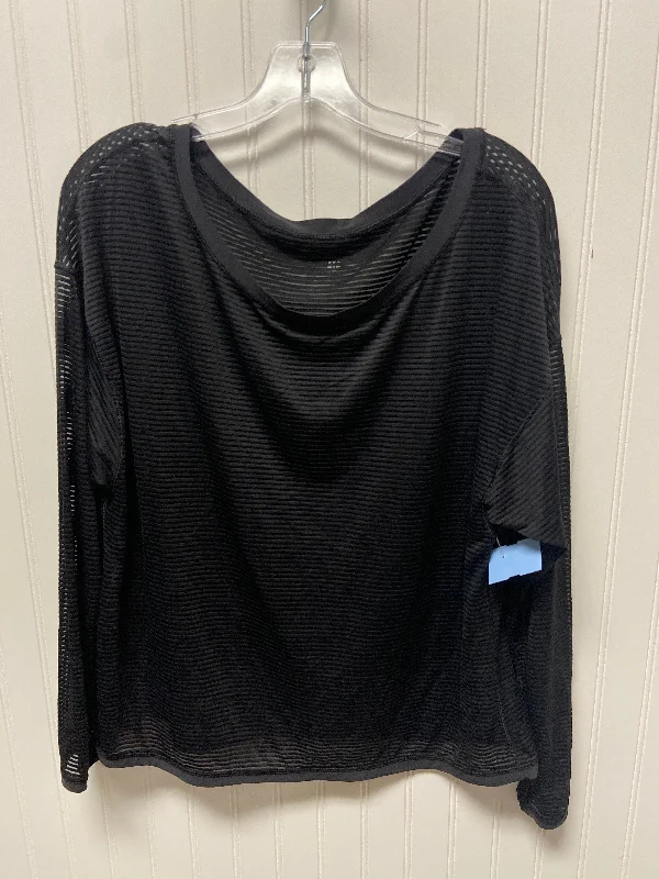 Athletic Top Long Sleeve Crewneck By Lululemon In Black, Size: Xl