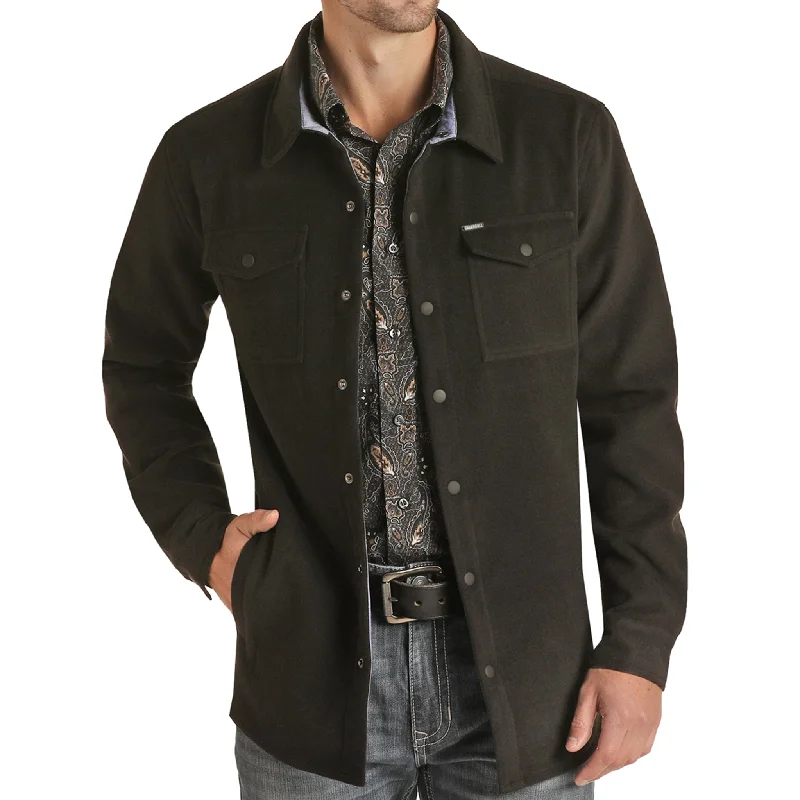 Rock & Roll Men's Black Shirt Jacket