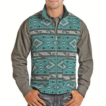 Teal Aztec Vest