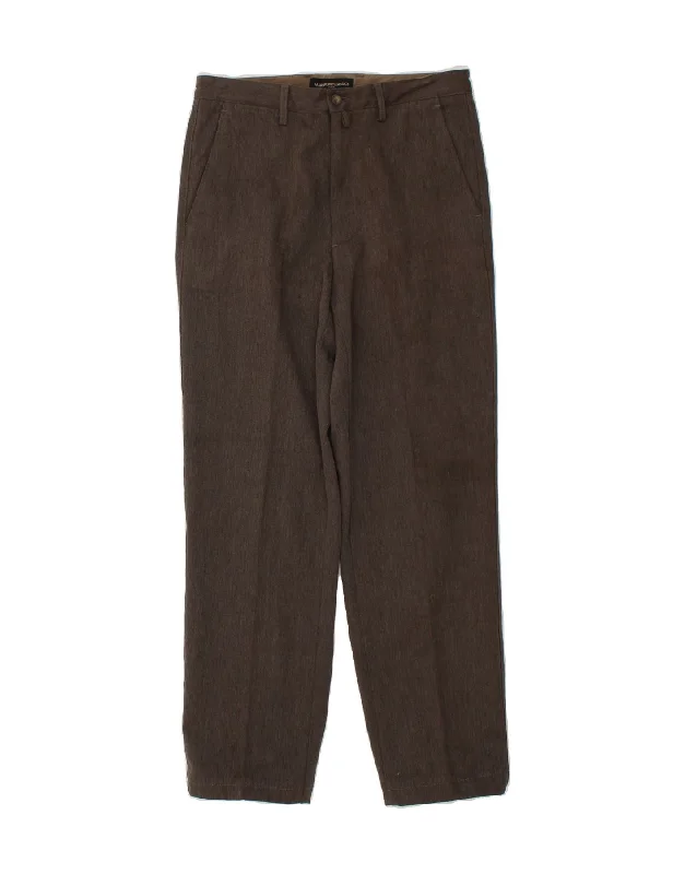 MARLBORO CLASSICS Mens Straight Chino Trousers EU 48 Medium W30 L30 Brown