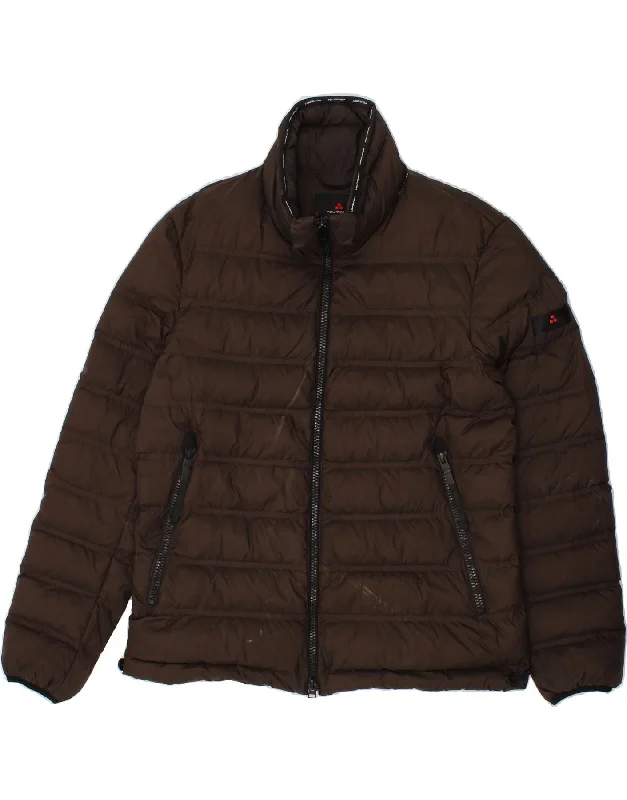 PEUTEREY Mens Padded Jacket UK 42 XL Brown Polyamide