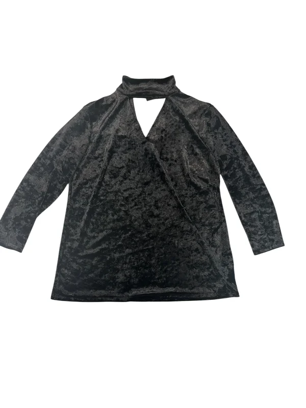 Top Long Sleeve By Jones New York In Black, Size: Xs