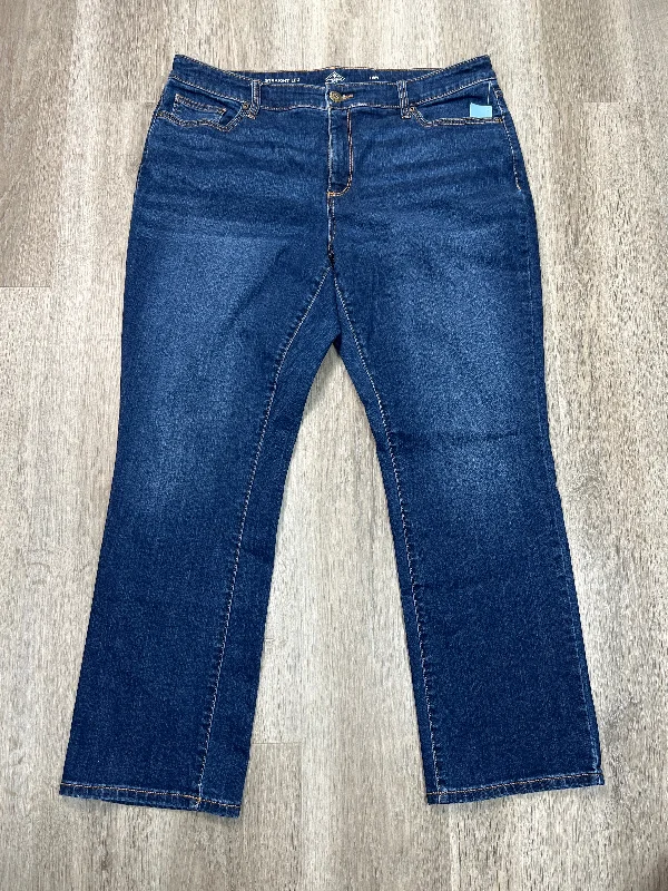 Jeans Straight By St Johns Bay In Blue Denim, Size: 18