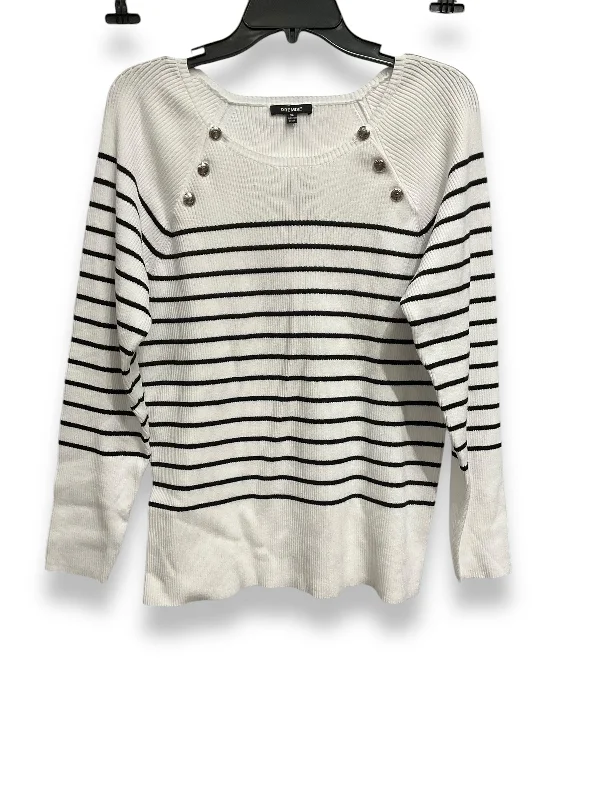 Top Long Sleeve By Premier In Striped Pattern, Size: Xl