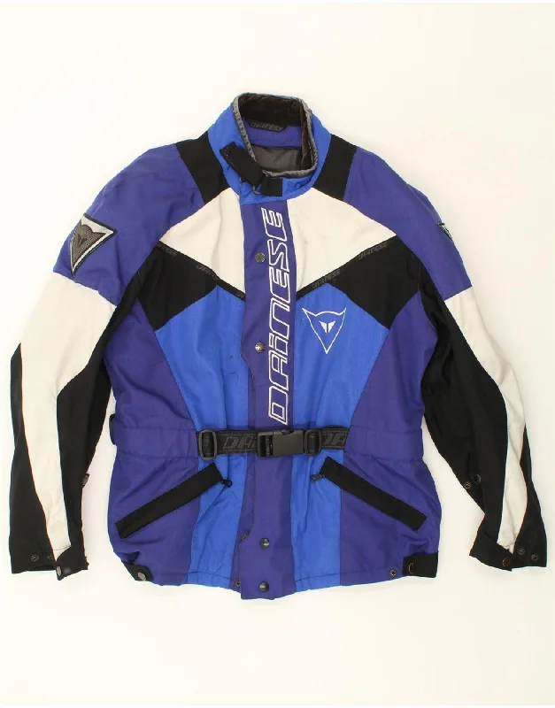 DAINESE Mens Graphic Racer Jacket IT 56 3XL Blue Colourblock