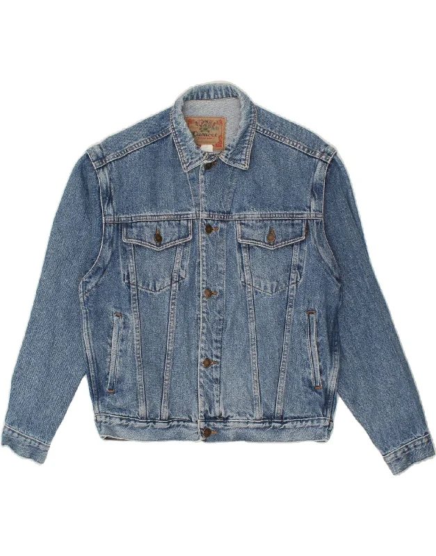 CASUCCI Mens Denim Jacket UK 38 Medium Blue Cotton