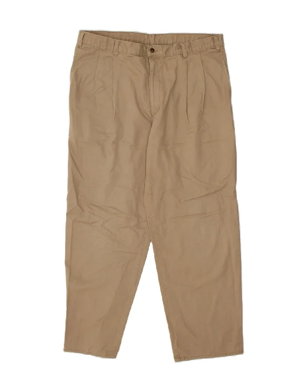 DOCKERS Mens Pegged Chino Trousers W38 L30 Beige Cotton