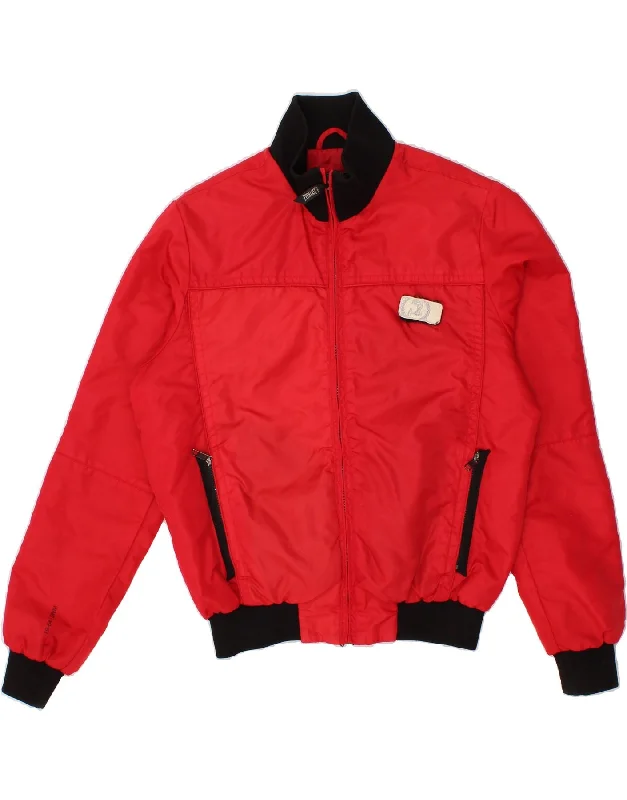 YELL! Mens Bomber Jacket UK 40 Large Red Nylon