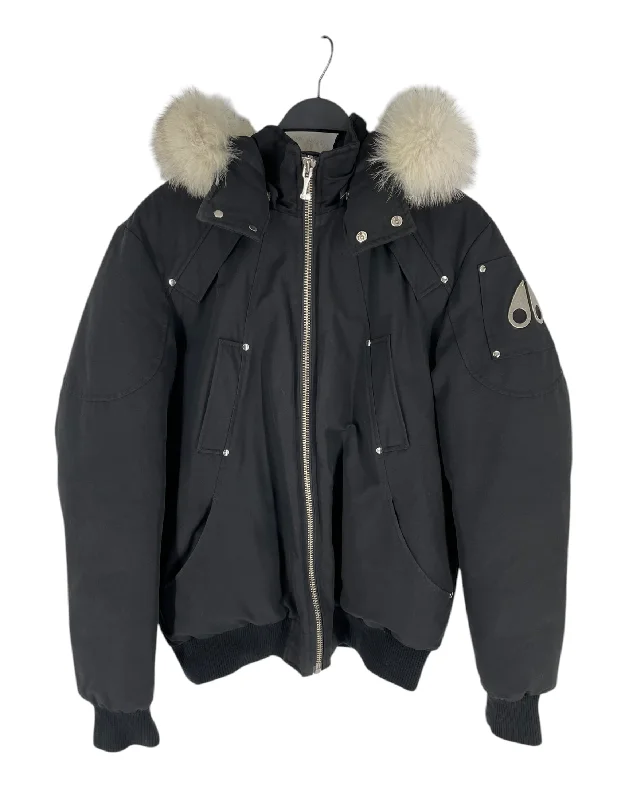 MOOSE KNUCKLES/Mod Parka/XL/Cotton/BLK/WHITE FUR HOOD 6000102666636