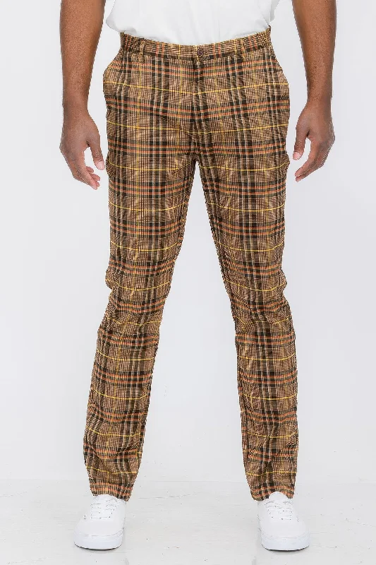 Mens Plaid Trouser Pants