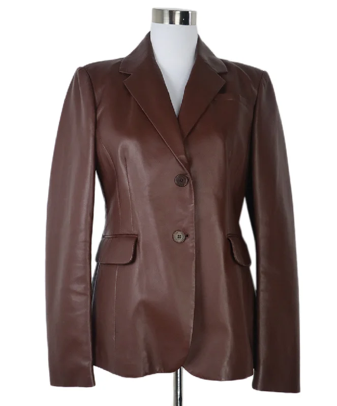 Altuzarra Brown Leather Jacket sz 8