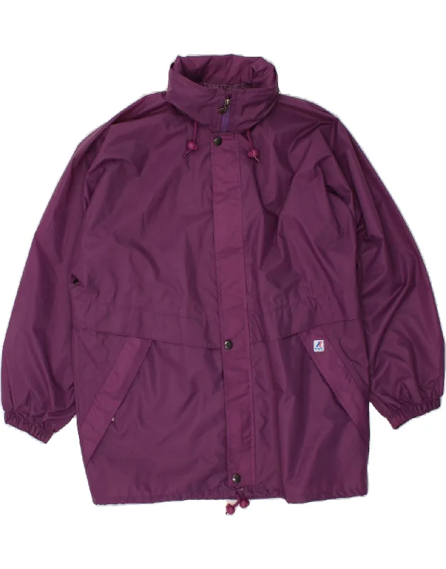 K-WAY Mens Raincoat UK 38 Medium Purple Polyamide