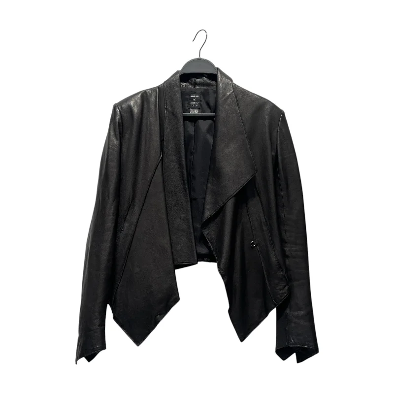 Helmut Lang/Leather Jkt/S/Leather/BLK/ASYMMETRICAL