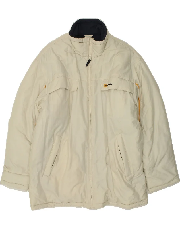 LOTTO Mens Windbreaker Coat UK 40 Large Off White