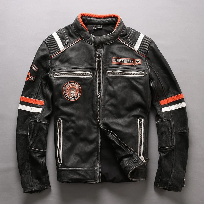 Men’s Vintage Motorcycle Jacket | Full-Grain Leather Biker Style