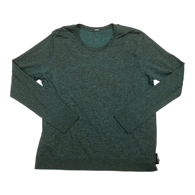 Athletic Top Long Sleeve Crewneck By Lululemon In Green, Size: 14