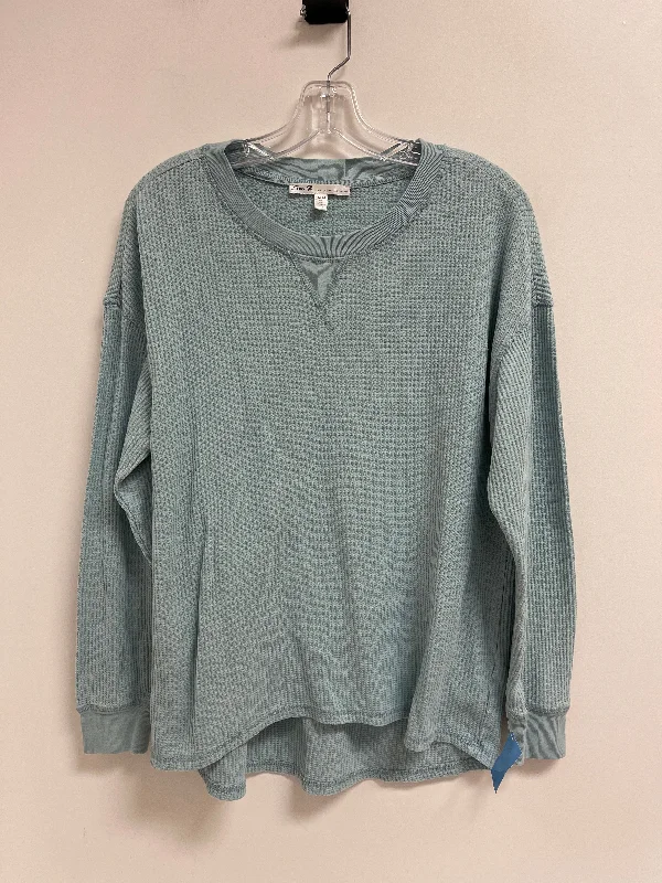 Top Long Sleeve By Seven 7 In Blue, Size: M