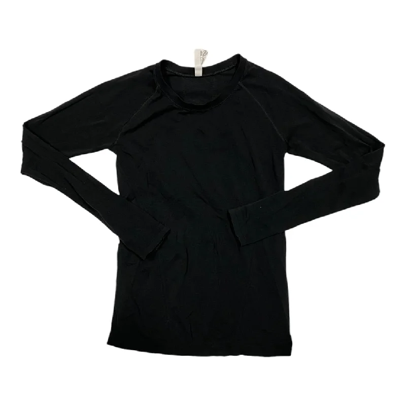 Athletic Top Long Sleeve Crewneck By Athleta In Black, Size: S