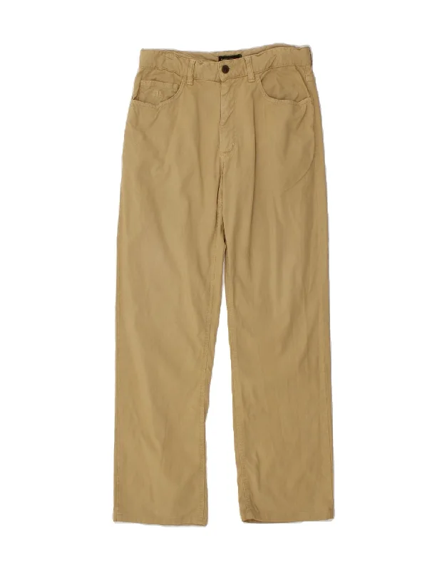 HENRY COTTONS Mens Straight Casual Trousers W31 L29 Beige Cotton