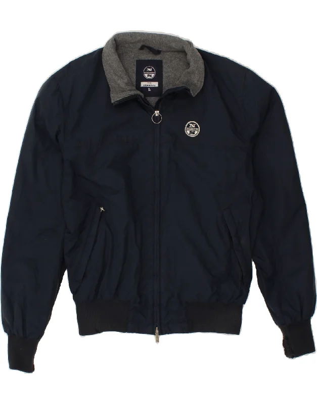 NORTH SAILS Mens Bomber Jacket UK 40 Large Navy Blue Polyamide