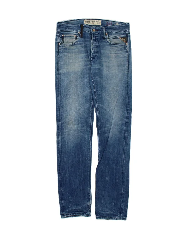 REPLAY Mens Slim Jeans W30 L34 Blue