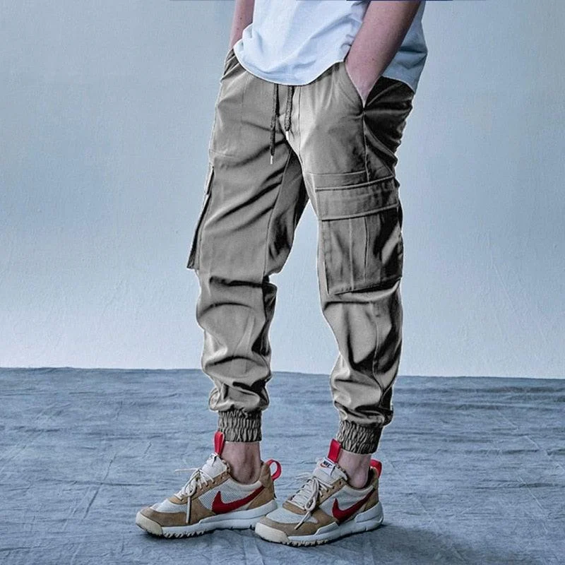 Men's Elastic Multi-Pocket Outdoor Joggers