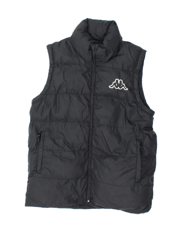 KAPPA Mens Padded Gilet UK 38 Medium Black Nylon