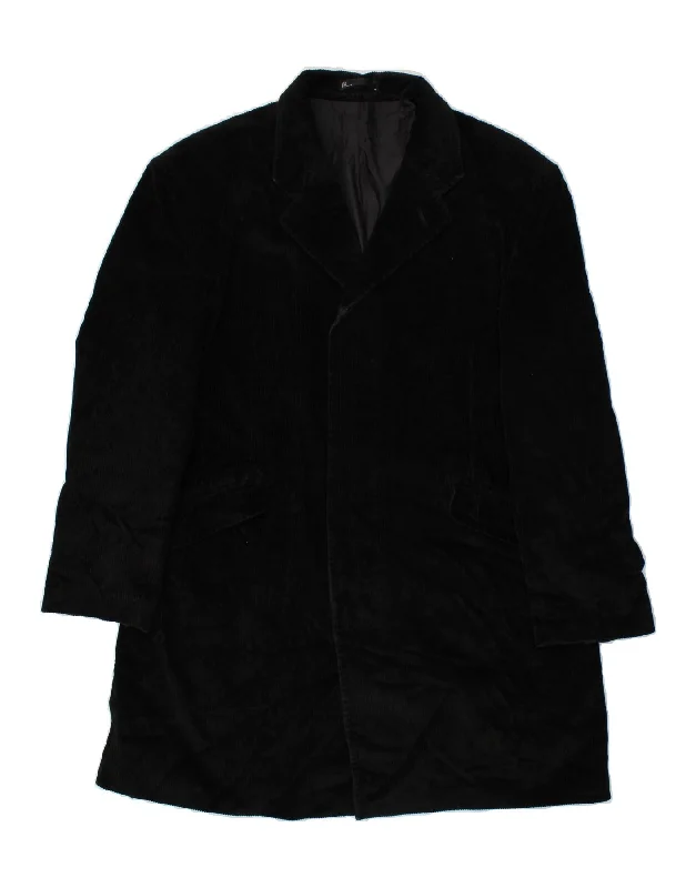 BHS Mens Corduroy Coat UK 42 XL Black Cotton