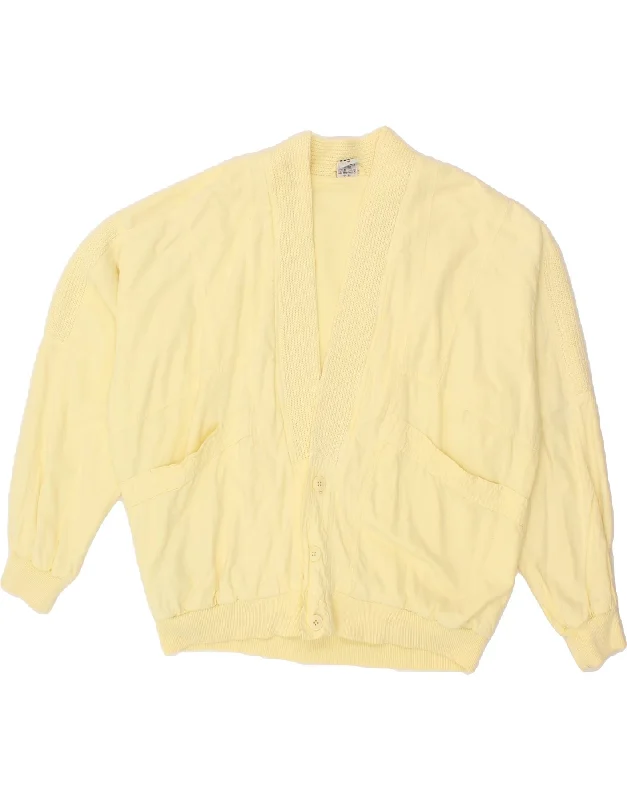 AVANTI Mens Loose Fit Bomber Jacket UK 38 Medium Yellow Cotton