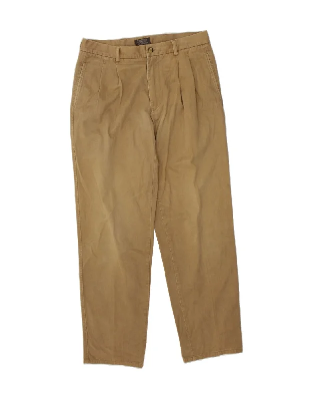 MASON'S Mens Pegged Chino Trousers IT 50 Large W34 L32 Beige Cotton