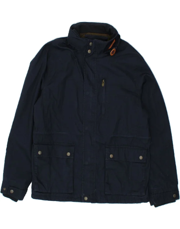 FAT FACE Mens Windbreaker Jacket UK 42 XL Navy Blue Cotton