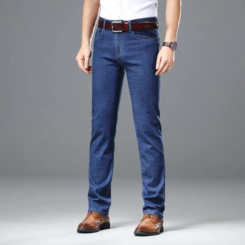 Men's Straight Fit Classic Light Weight Denim Jeans