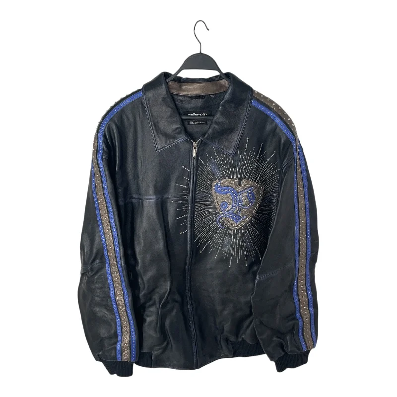 Pelle Pelle/Leather Jkt/56/Leather/BLK/LIMITED EDITION BLUE CROSS