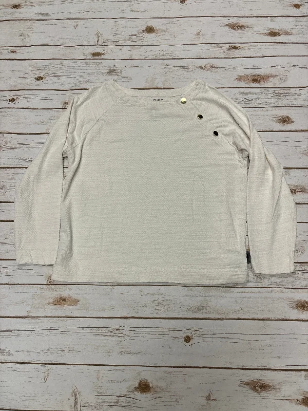 Top Long Sleeve By Loft In White, Size: Xxl