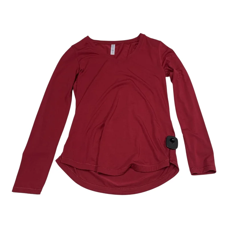 Athletic Top Long Sleeve Crewneck By Athleta In Red, Size: Xs