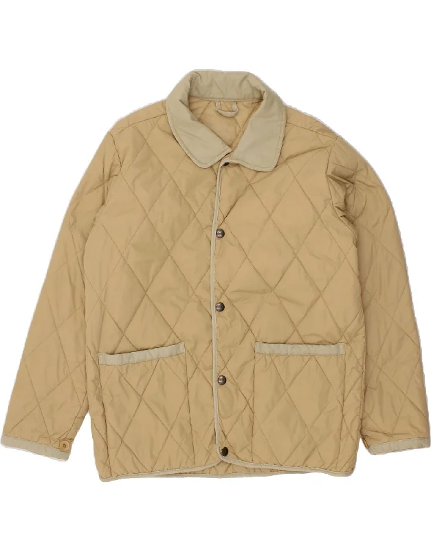 HENRI LLOYD Mens Quilted Jacket UK 36 Small Beige Polyamide