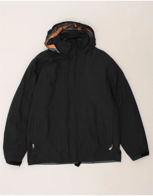 MURPHY & NYE Mens Hooded Windbreaker Jacket UK 40 Large Black